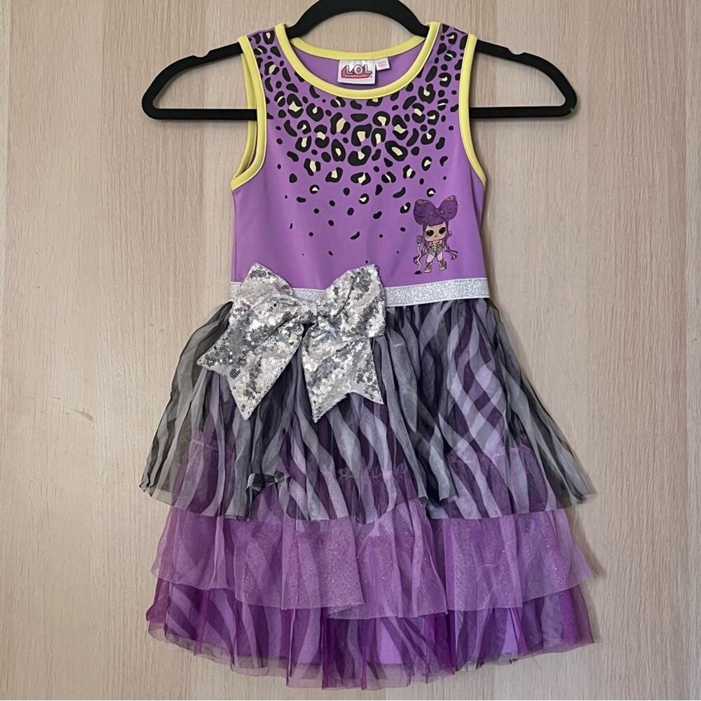 L.O.L. Surprise! Purple Tulle Animal Print Character Dress